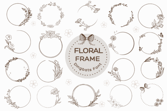 Floral Frame Font